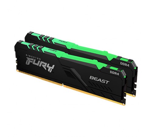 Ram Kingston FURY Beast RGB 32GB (2x16GB) DDR4 3200MHz