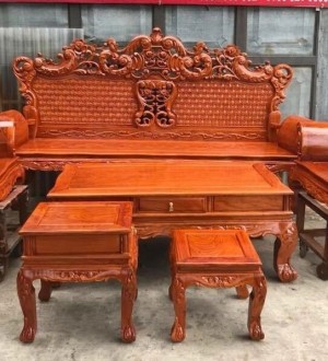 Bộ bàn ghế hoàng gia gỗ hương đá