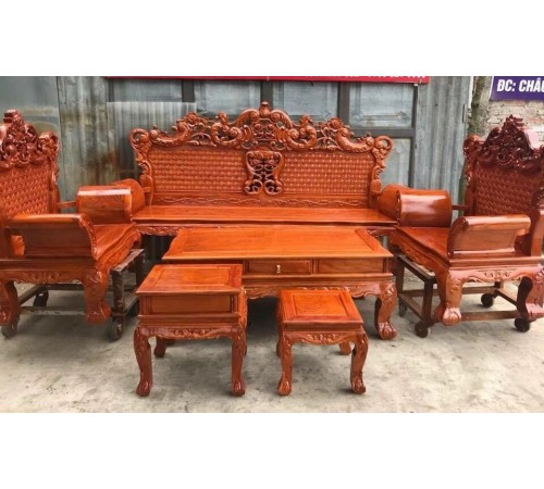 Bộ bàn ghế hoàng gia gỗ hương đá