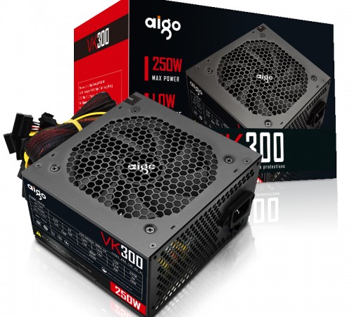 Nguồn máy tính AIGO VK300 - 250W (Màu Đen)
