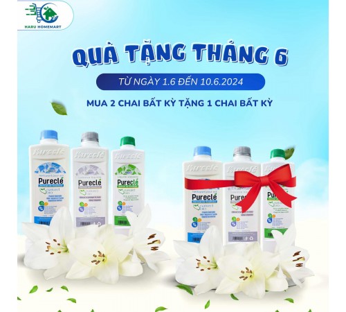 Nước giặt xả sinh học Purecle 1L38 (Cô đặc