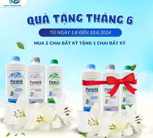 Nước giặt xả sinh học Purecle 1L38 (Cô đặc
