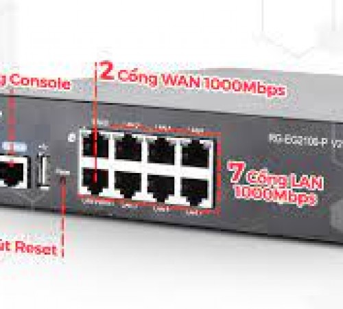 Gateway tích hợp cổng PoE RUIJIE RG-EG2100-P V2